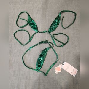 EVAbaby Emerald Green 2Pcs Thong Micro Bikini Set